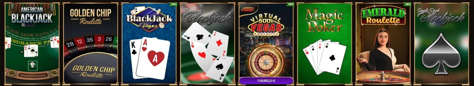 Lanista Casino Tischspiele